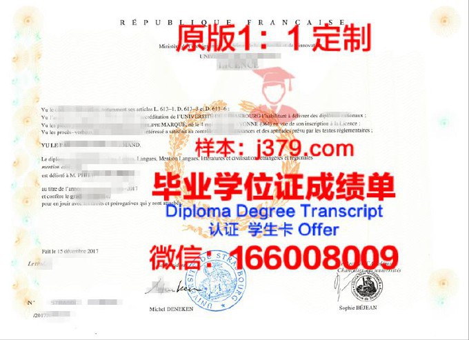 斯特拉斯堡管理学院毕业证书(斯特拉斯堡大学英语授课)