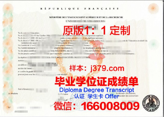 斯特拉斯堡大学斯特拉斯堡经济管理学院毕业证翻译(斯特拉斯堡大学lea)