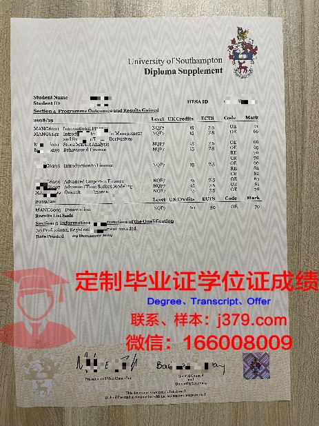 德维索萨联邦大学学业证书与成绩单副本