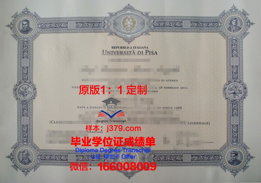 比萨学院硕士研究生资格证书