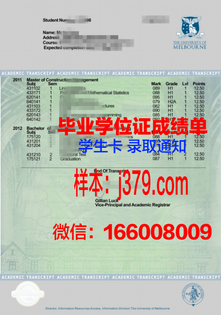 巴斯克大学学业成绩单