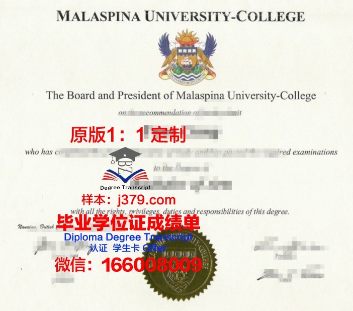 塔曼拉斯塞特大学证书课程成绩报告单