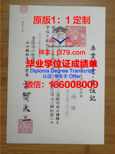 Yamaguchi学历证明及毕业资格