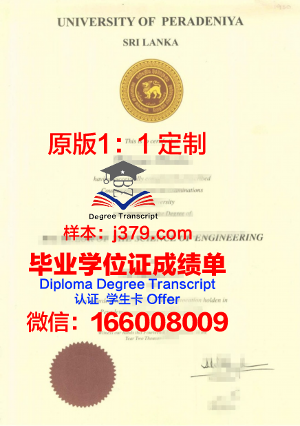 佩拉德尼亚大学硕士研究生资格证书