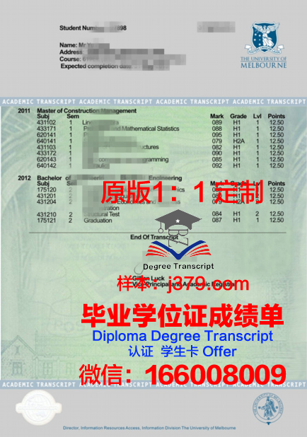 TIT毕业资格证明与学业成绩单